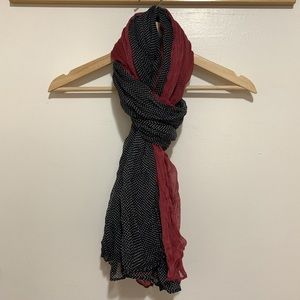 Burgundy Polka Dot Scarf